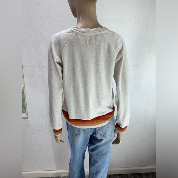 Faherty cream cruw sweeter with stripes - Picture 9 of 15